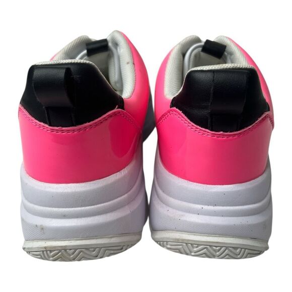 Guess Sneakers Pink‎ White Black Sz 9 - Picture 3 of 5